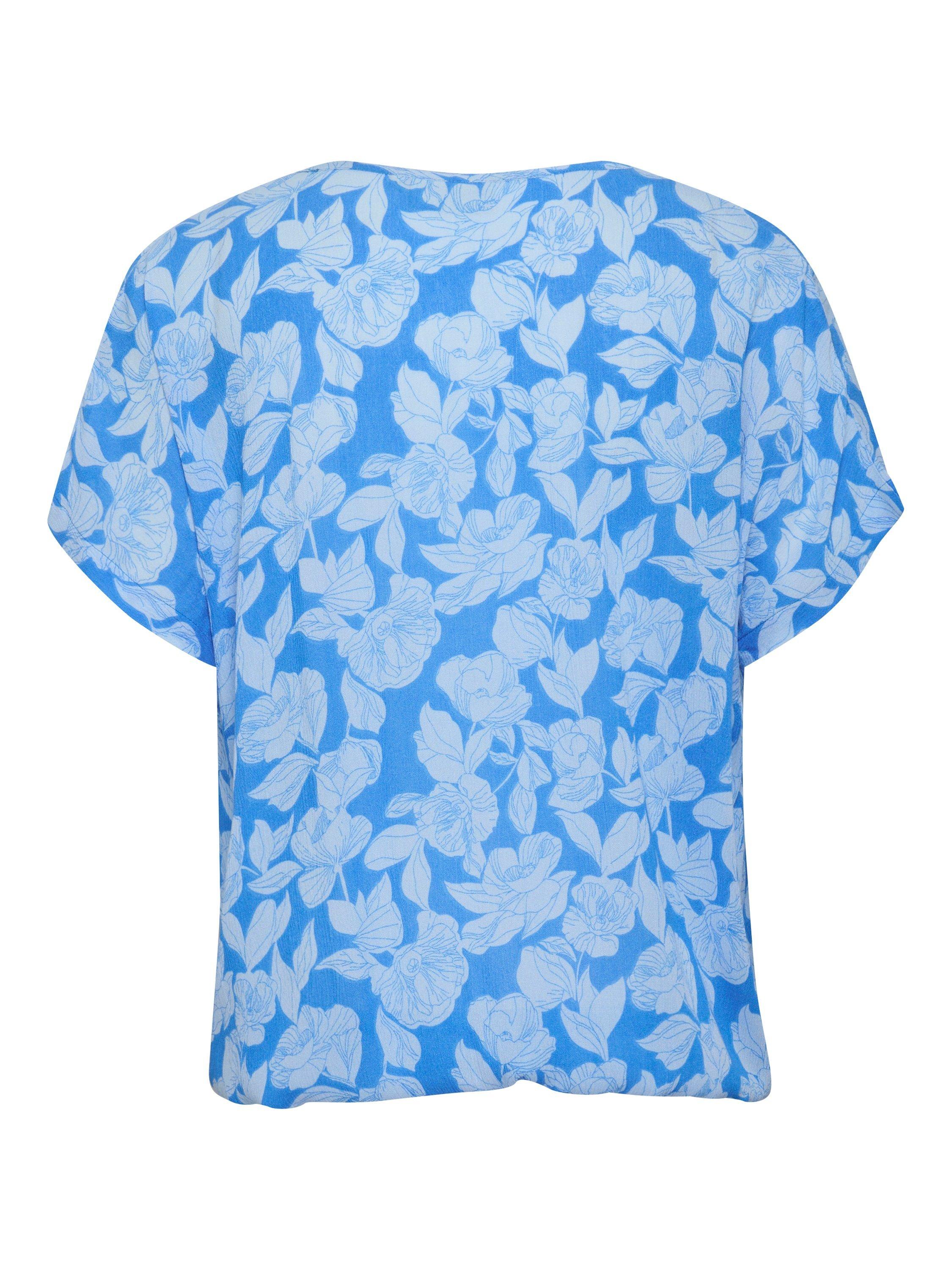 Product image 6 of 6, which shows KAFFE Lisa Sine Floral Blouse, Blue/Multi, 8