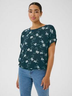 KAFFE Lokia Floral Blouse, Blue/Multi, Blue/Multi