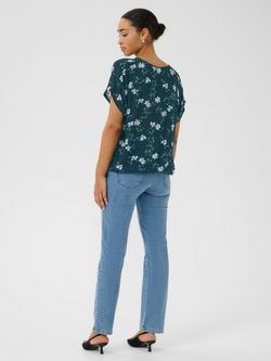 KAFFE Lokia Floral Blouse, Blue/Multi - view 2, Blue/Multi