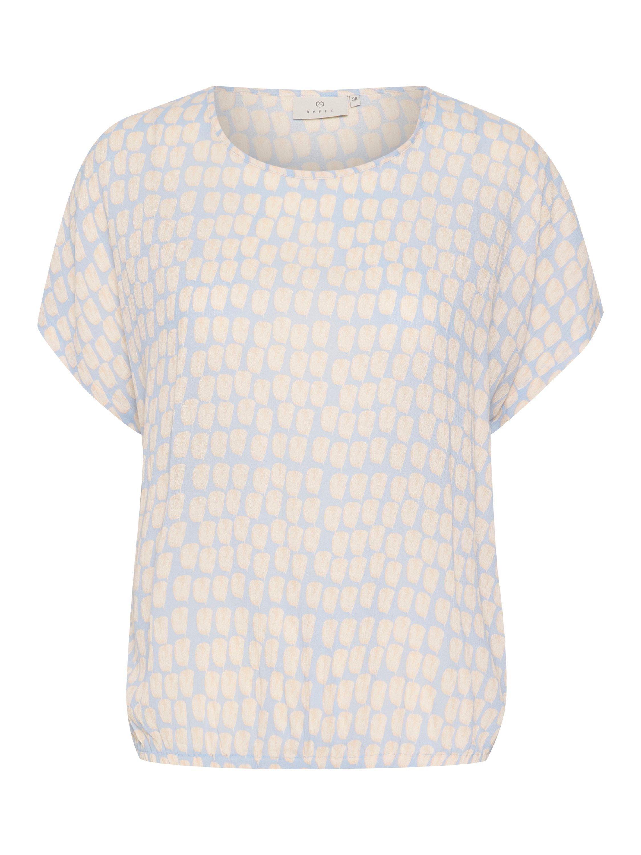 Product image 5 of 6, which shows KAFFE Lokia Abstract Squares Blouse, Blue/Multi, 8