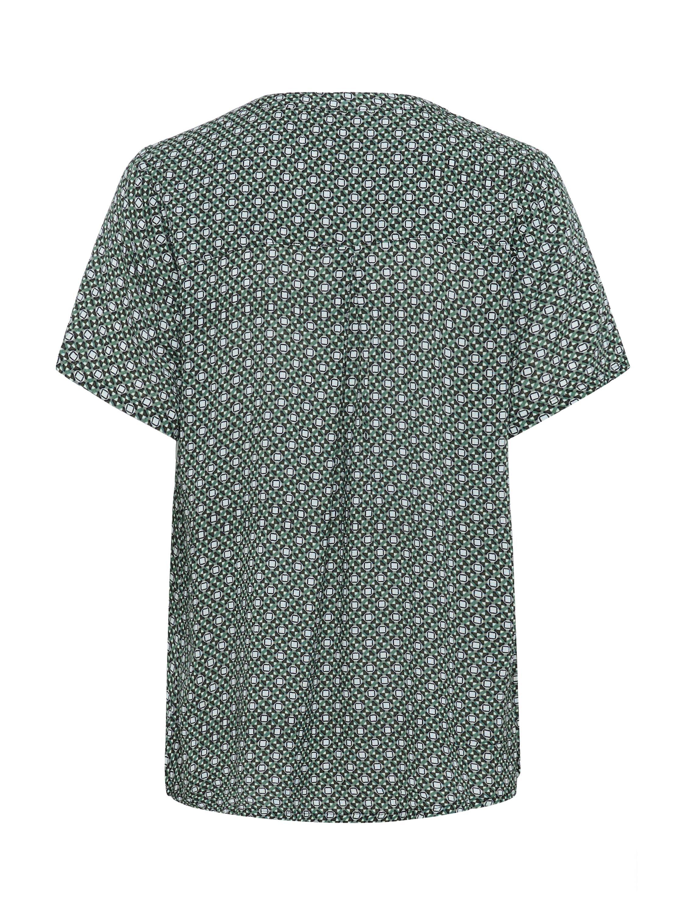 Product image 5 of 5, which shows KAFFE Alvine Grape Leaf V-Neck Blouse, Green/Multi, 8