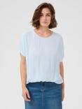 KAFFE Amber Boxy Blouse, Mid Blue