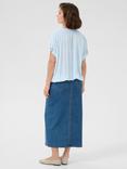 KAFFE Amber Boxy Blouse, Mid Blue