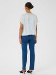KAFFE Amber Semi Sheer Blouse, White