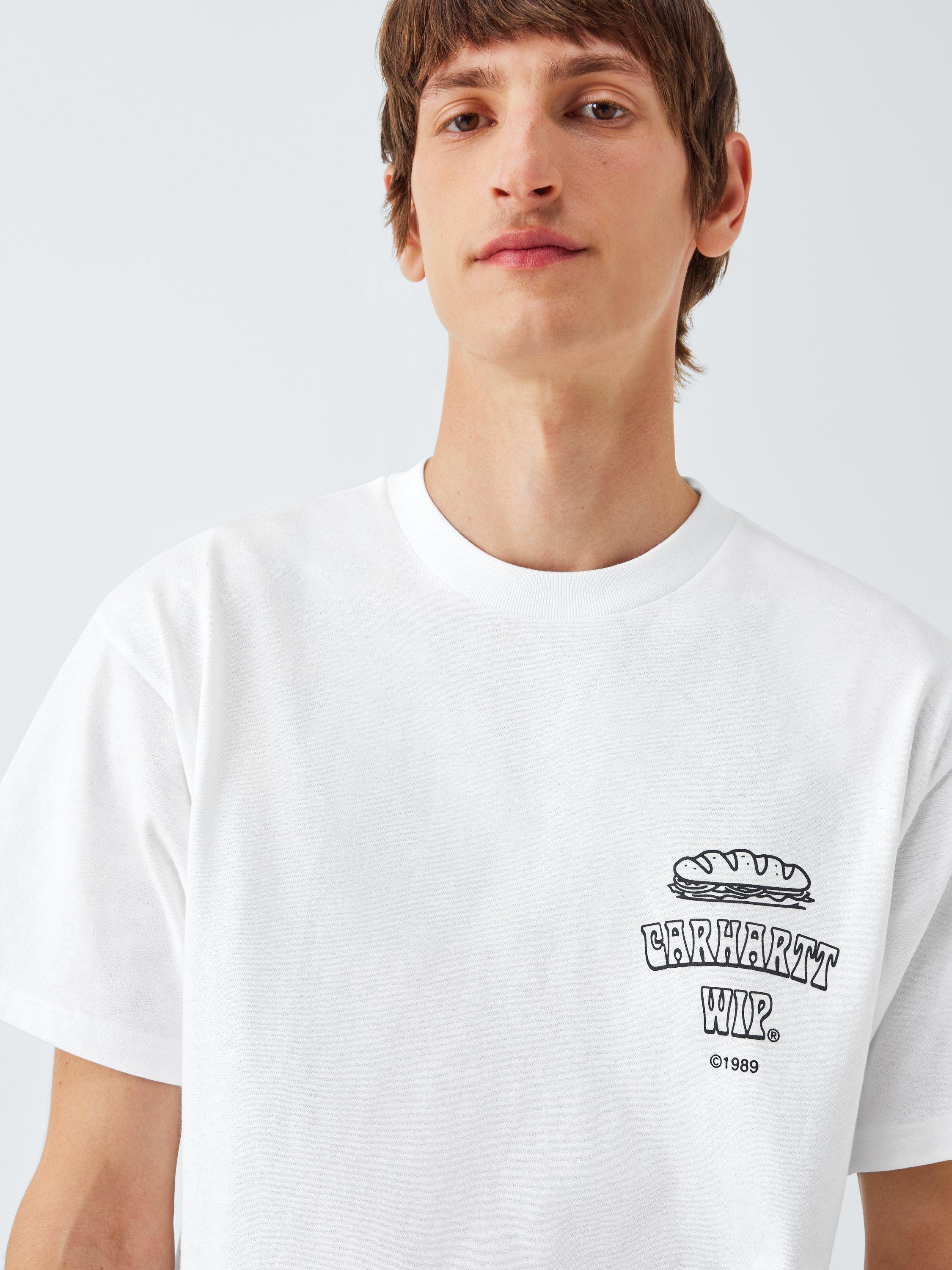 Product image 5 of 6, which shows Carhartt WIP Sandwich Logo Cotton T-Shirt, White, S