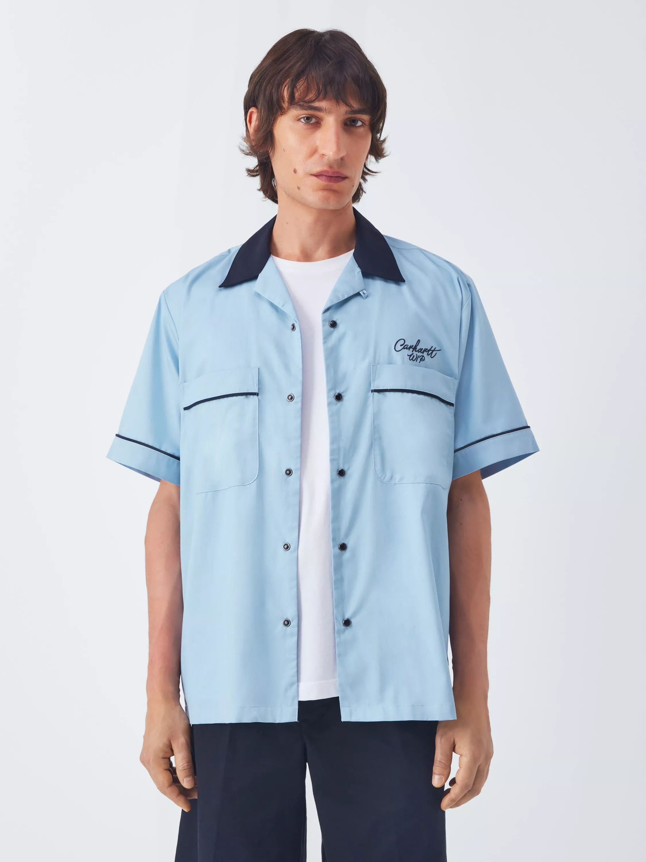 Carhartt WIP Cotton Blend Regular Fit Signature Logo Bowling Shirt