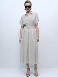 Mango Adela Polka Dot Midi Dress, Natural White
