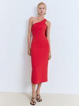 【海外限定】REISSドレス☆Marnie Knit Hybrid Midi Dress in Na REISS Marnie Hybrid Knitted Midi Dress in Ivory/Nude | endource