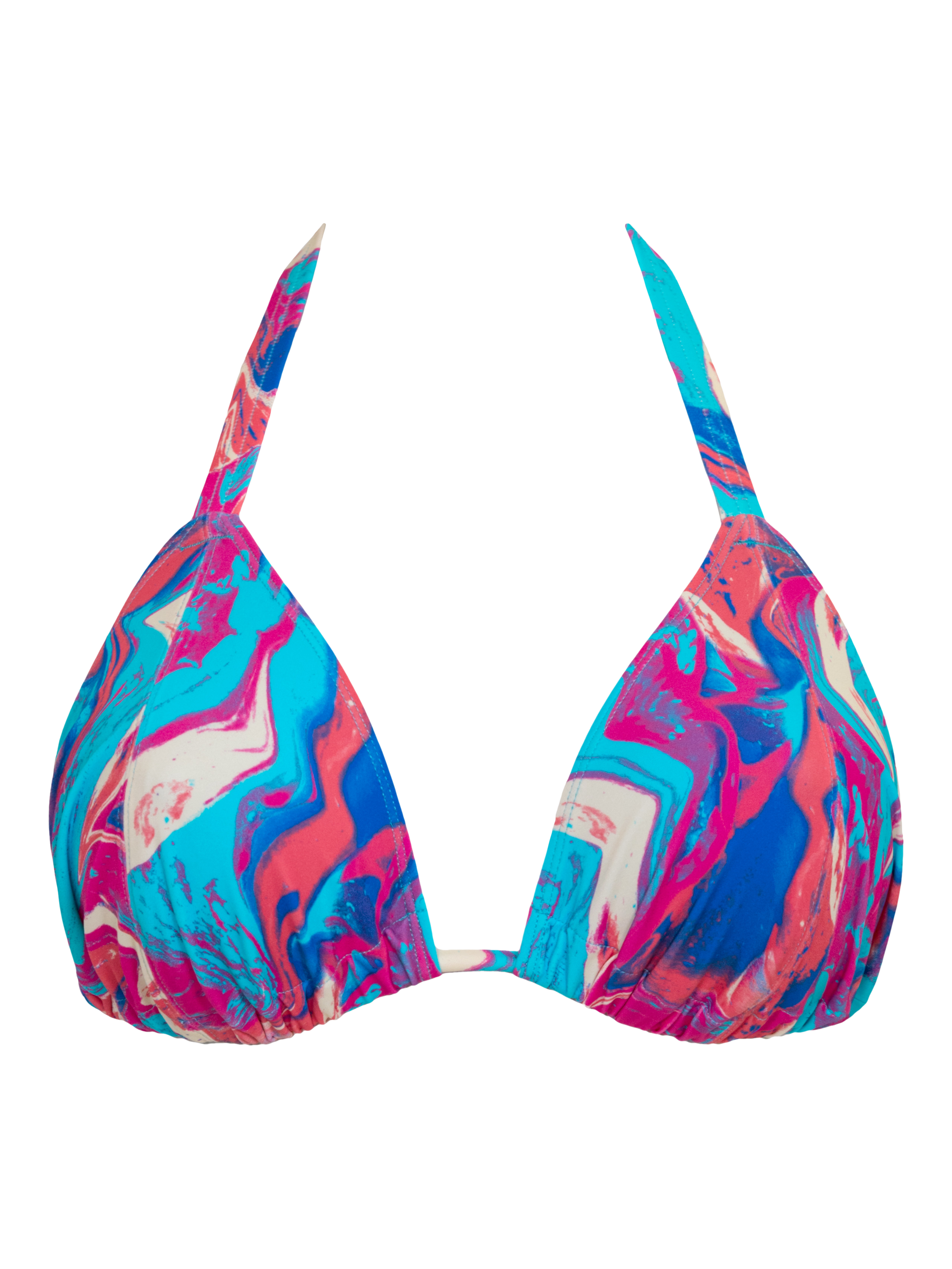 Product image 7 of 7, which shows Curvy Kate Ibiza Triangle Bikini Top, Multi, 30DD/E