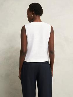 Hobbs Kaylee Pure Linen Top, White - view 2, White