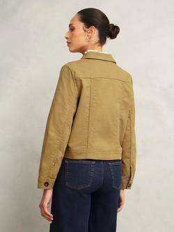 Hobbs Selborne Boxy Denim Jacket, Fawn Beige - view 2, Fawn Beige