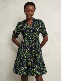 Hobbs Christina Floral Mini Dress, Navy/Multi, Navy/Multi