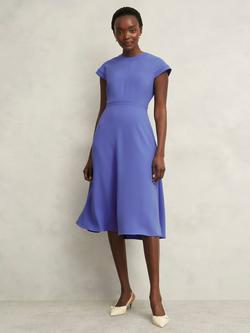 Hobbs Hallie Crepe Dress, Hydrangea Blue, Hydrangea Blue