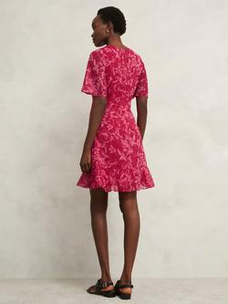 Hobbs Iona Floral Mini Dress, Pink/Multi - view 2, Pink/Multi