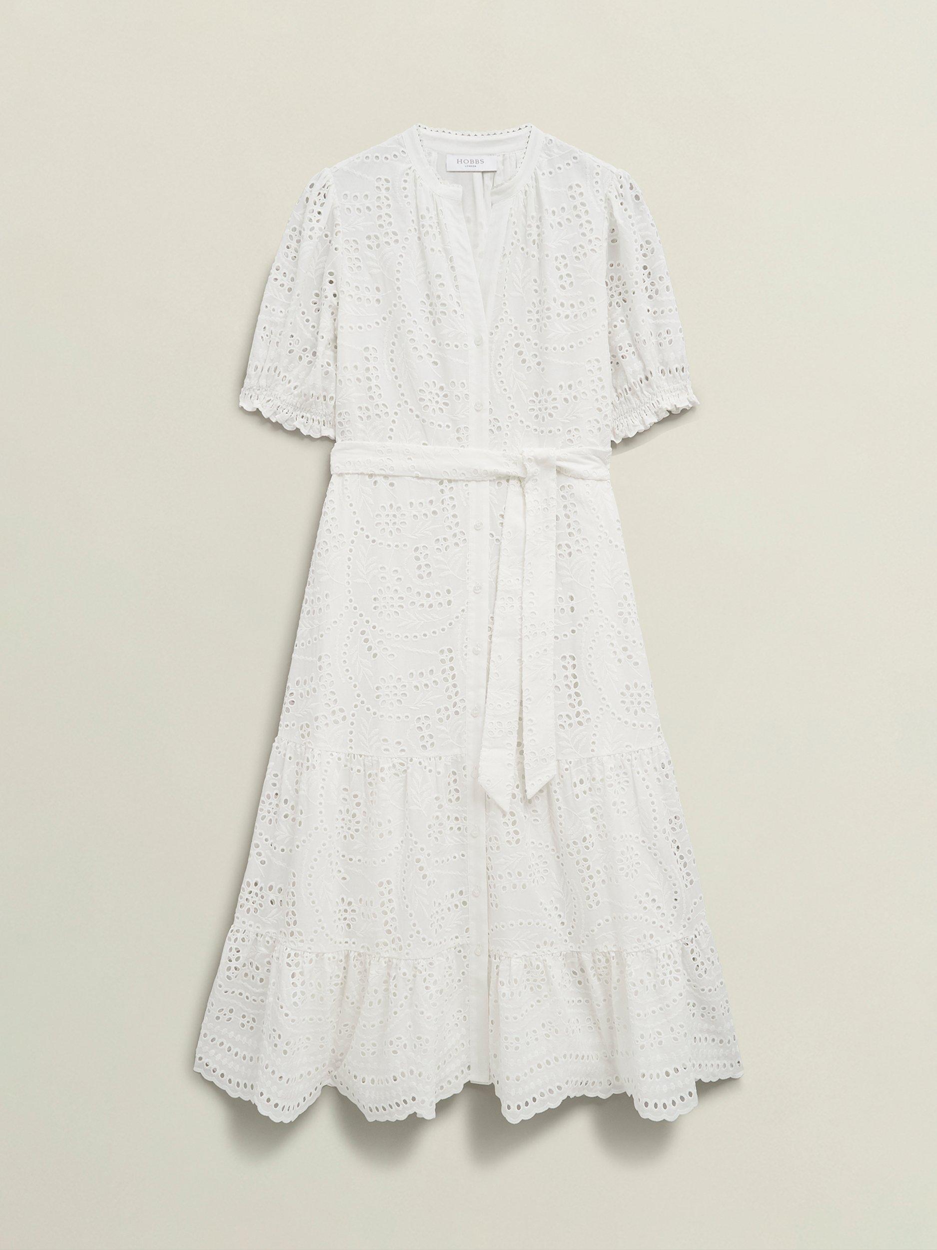 英国発【Hobbs London】Rosanna ブロデリードレス Buy Hobbs White Rosanna Dress from the Next UK online shop