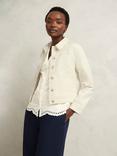 Hobbs Selborne Boxy Denim Jacket, Milky White
