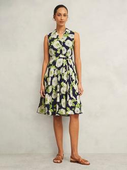 Hobbs Bea Floral Dress, Navy/Multi, Navy/Multi