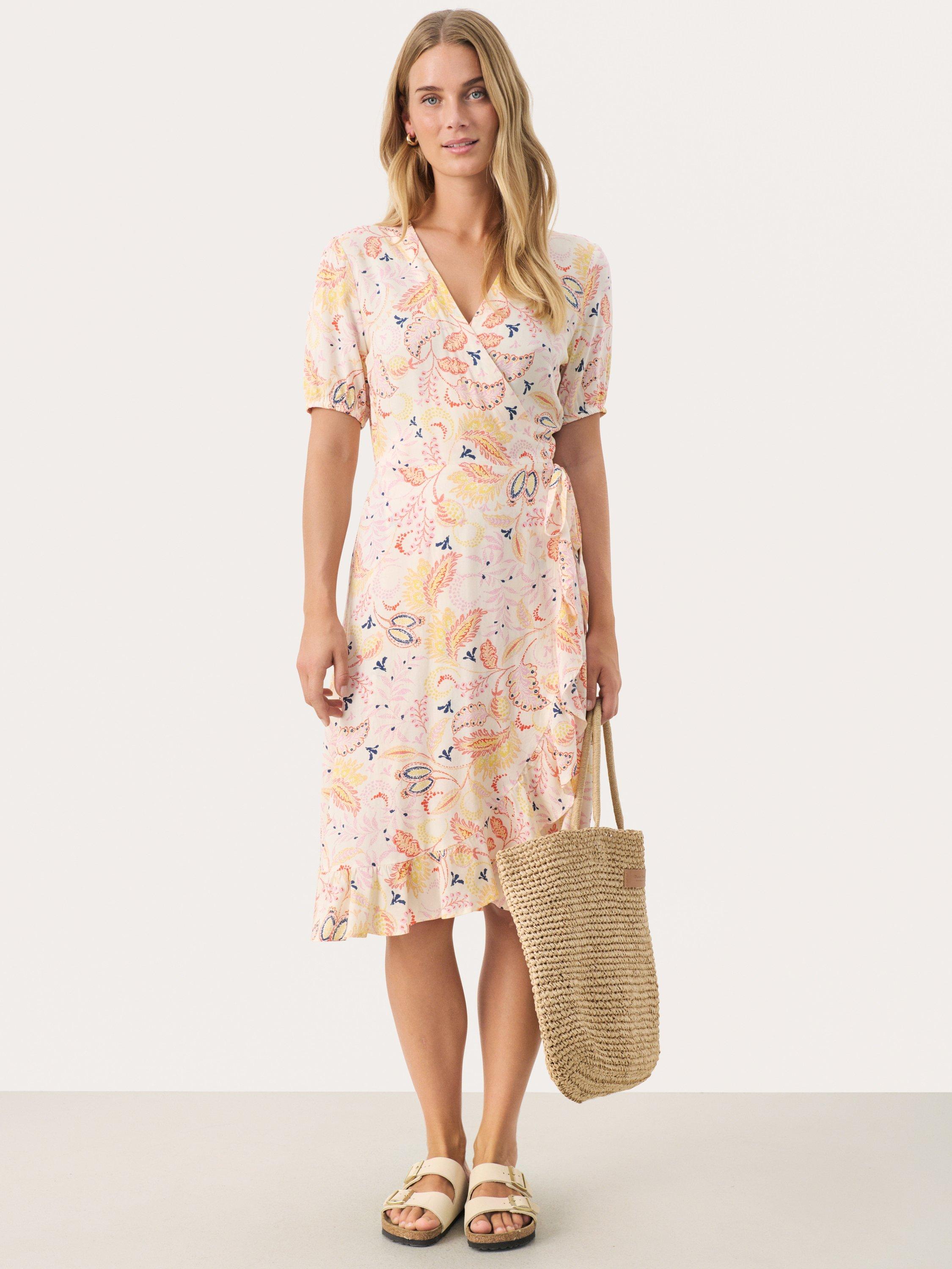 Product image 1 of 6, which shows Part Two Claire Floral Wrap Dress, Multi, 8