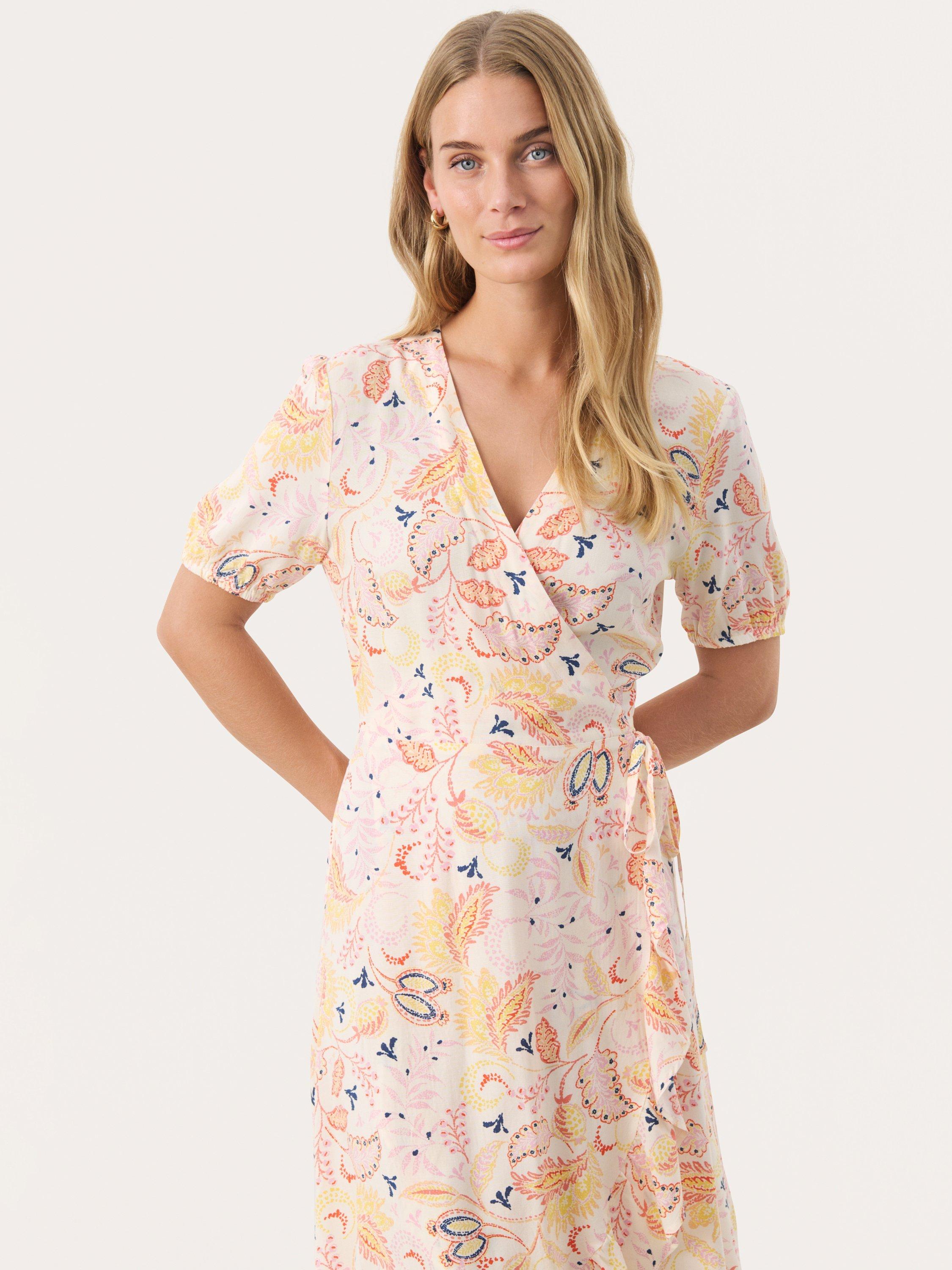Product image 3 of 6, which shows Part Two Claire Floral Wrap Dress, Multi, 8