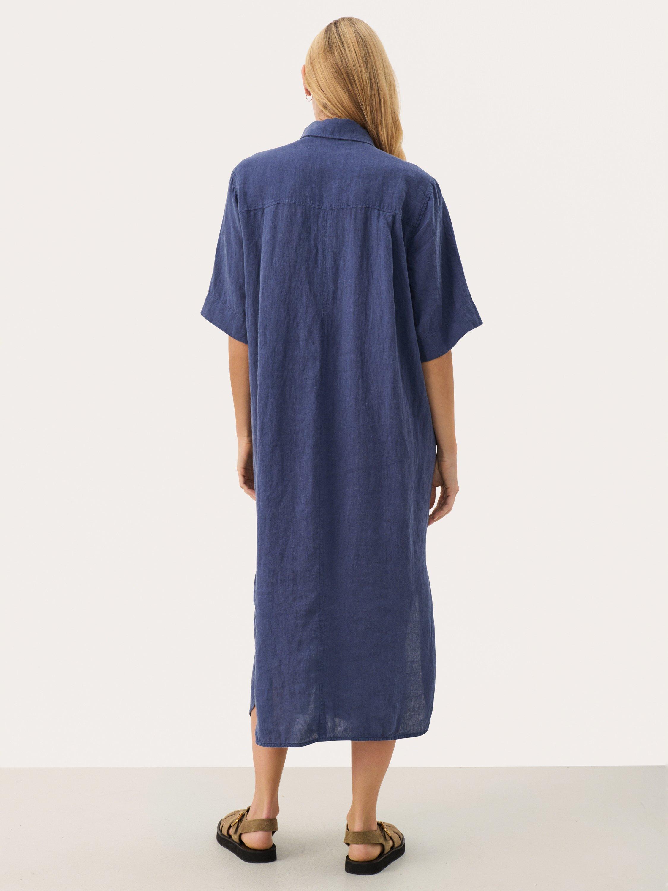 Product image 2 of 6, which shows Part Two Regitta Pure Linen Shirt Dress, Oceana, 8