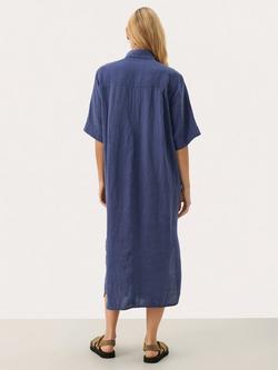 Part Two Regitta Pure Linen Shirt Dress, Oceana - view 2, Oceana