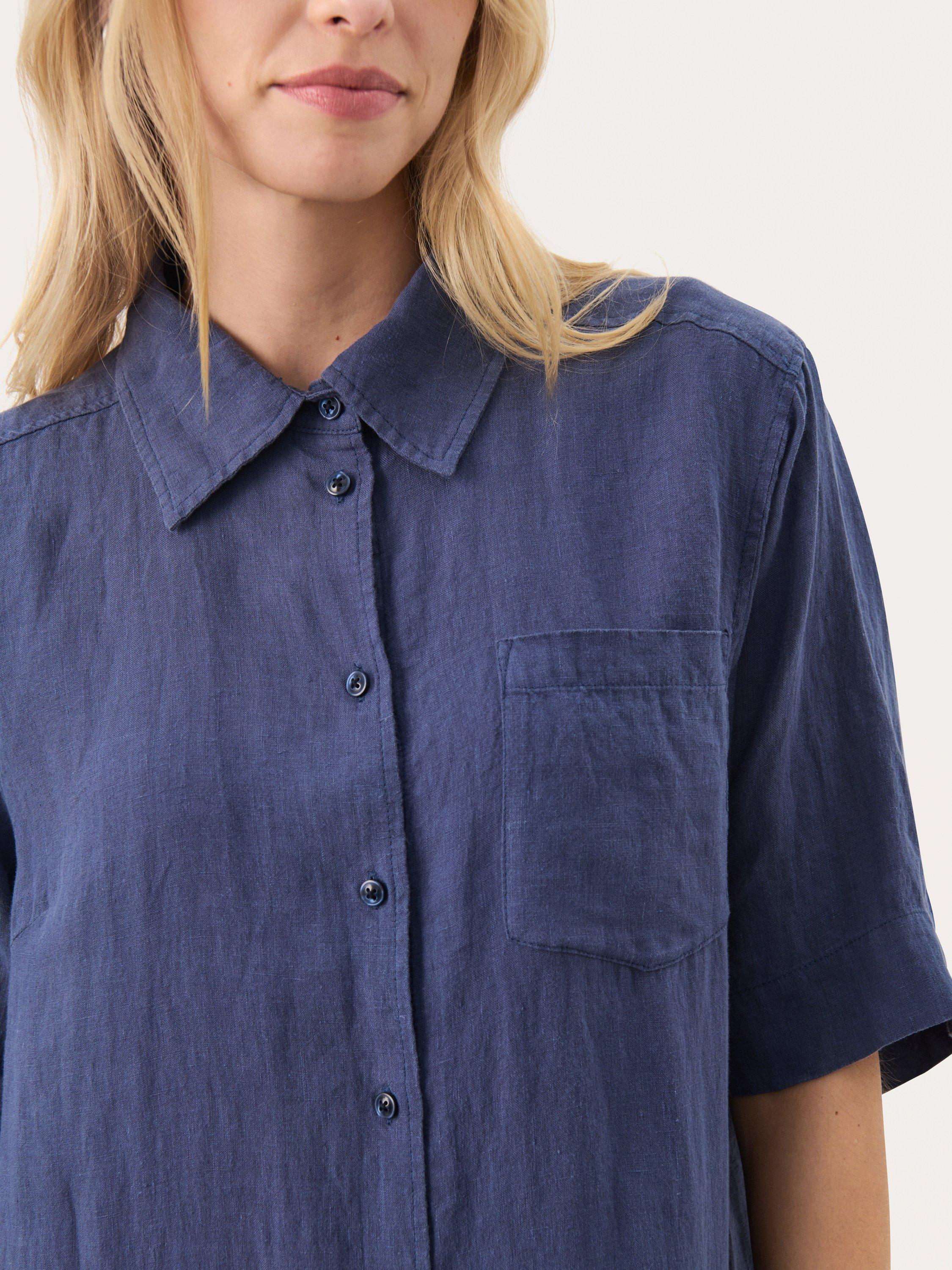 Product image 4 of 6, which shows Part Two Regitta Pure Linen Shirt Dress, Oceana, 8
