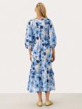 Part Two Reidun Floral Ruffle Dress, Blue/Multi