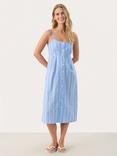 Part Two Reysa Stripe Linen Rich Dress, Blue/White
