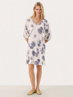Part Two Ruthy Linen Rich Dress, Oceana/White, Oceana/White