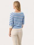 Part Two Rosine Stripe Pure Organic Cotton Jumper, Whitecap/Marina