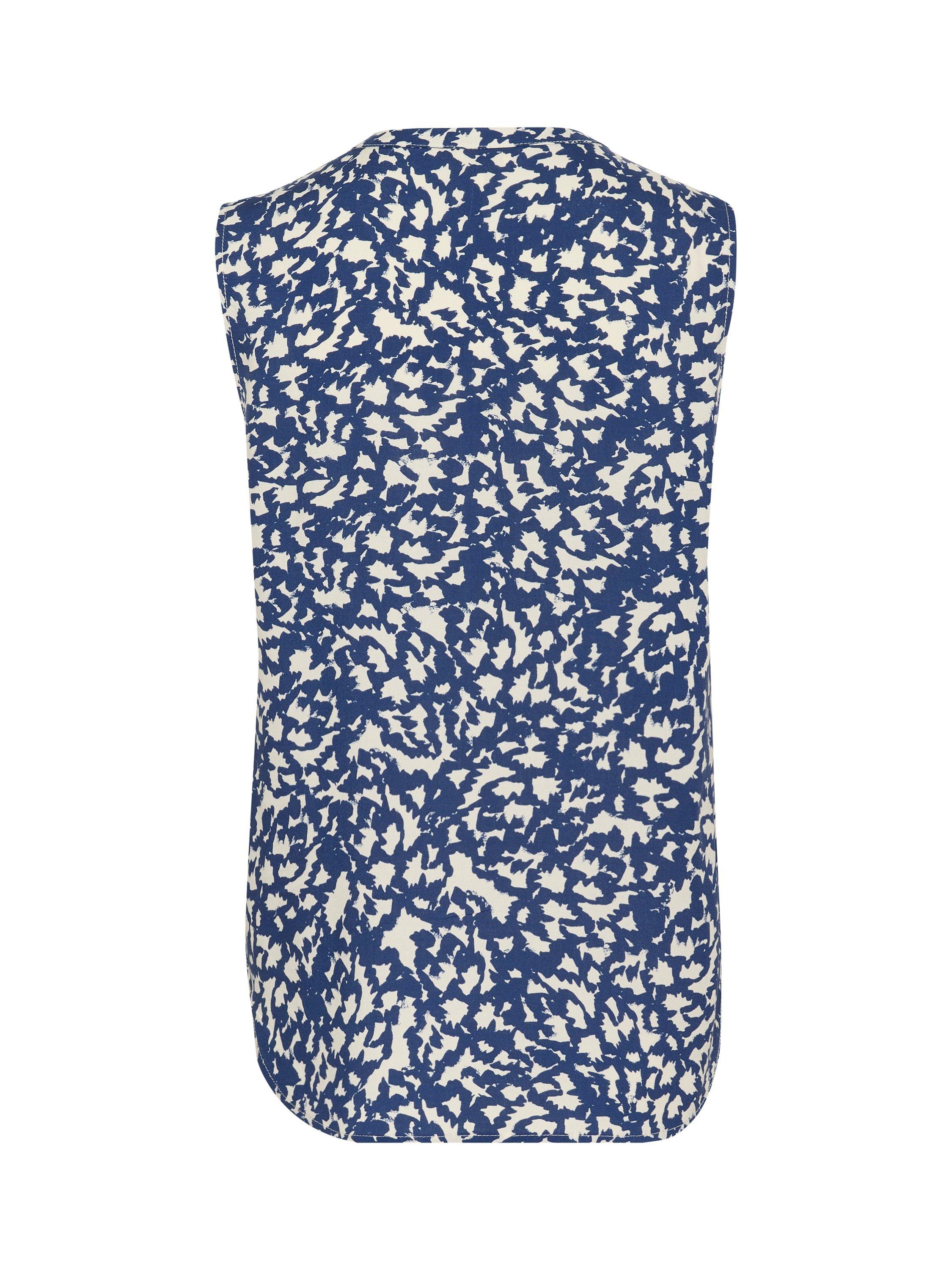 Product image 6 of 6, which shows Part Two Andia Abstract Sleeveless Top, Oceana/White, 8