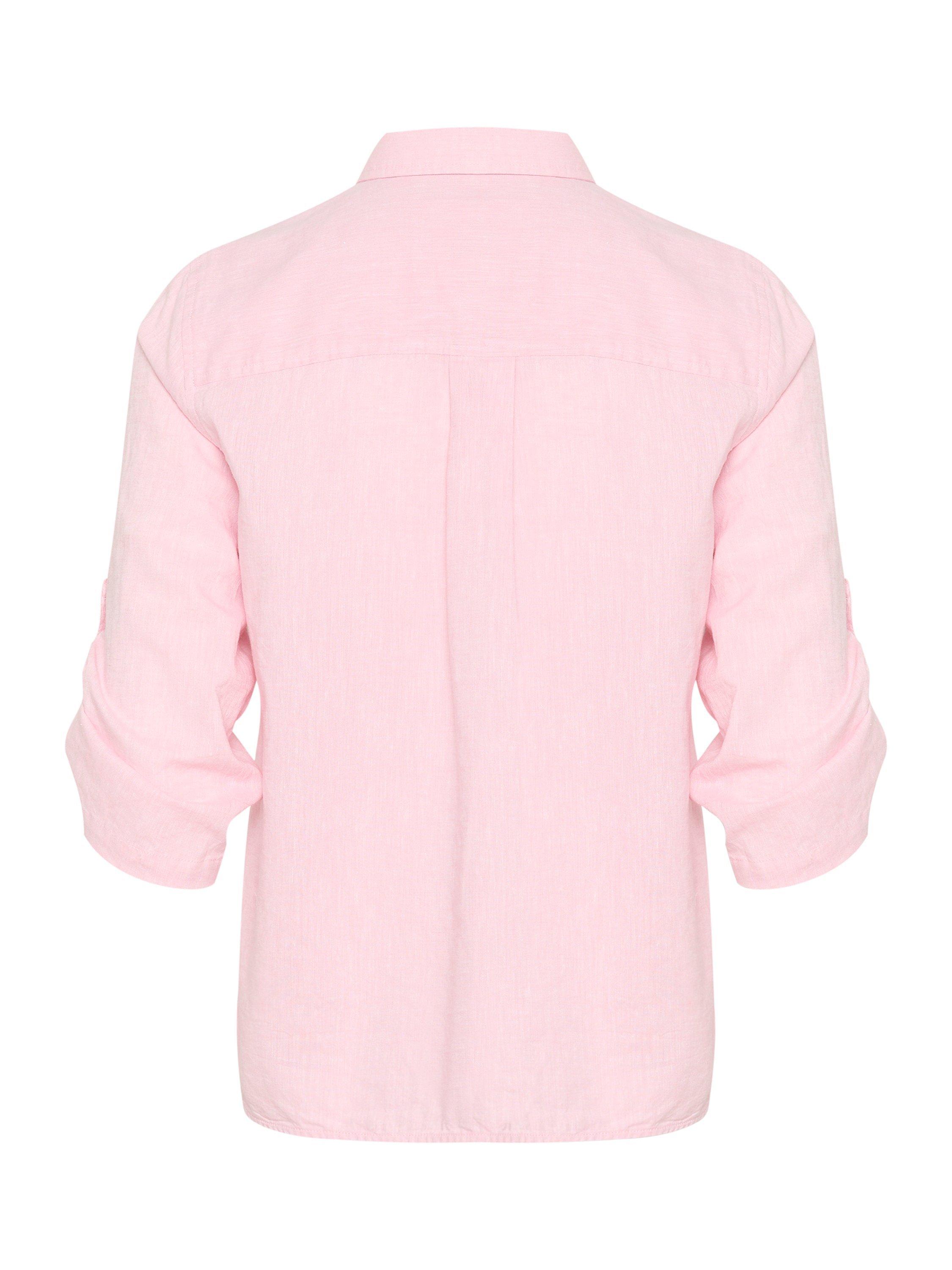 Product image 6 of 7, which shows Part Two Cindie Linen Rich Shirt, Pink Nectar Chambray, 8