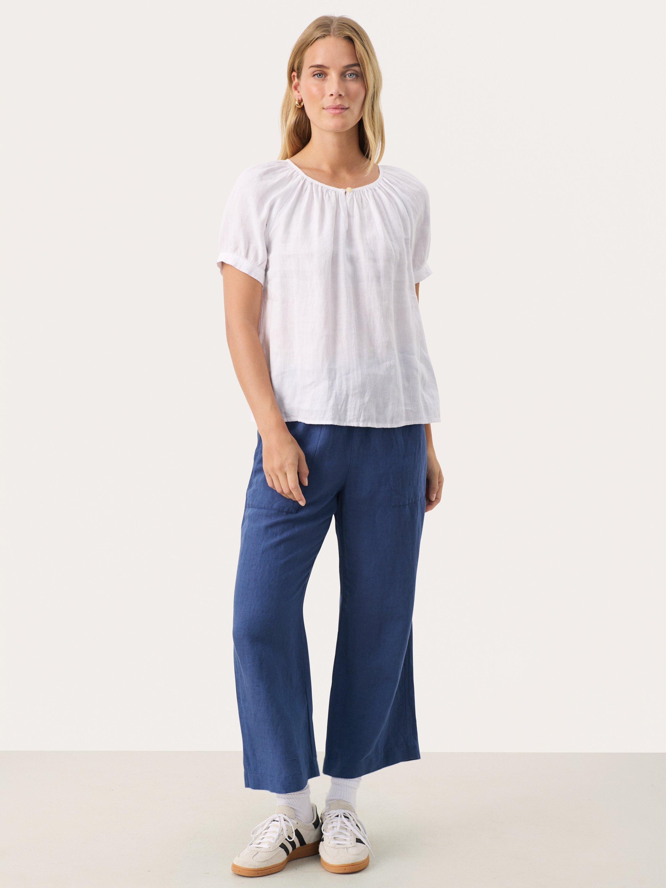 Product image 3 of 6, which shows Part Two Rosanna Pure Linen Top, Bright White, 8