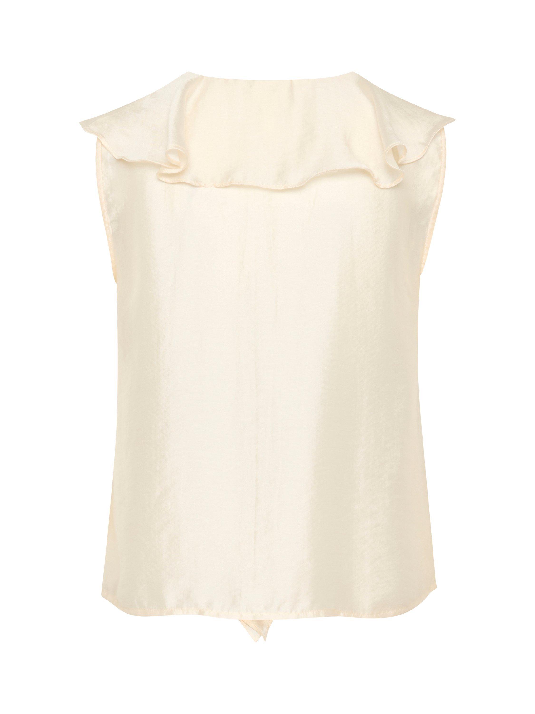 Product image 6 of 6, which shows Part Two Rue Ruffle Top, Eggnog, 8