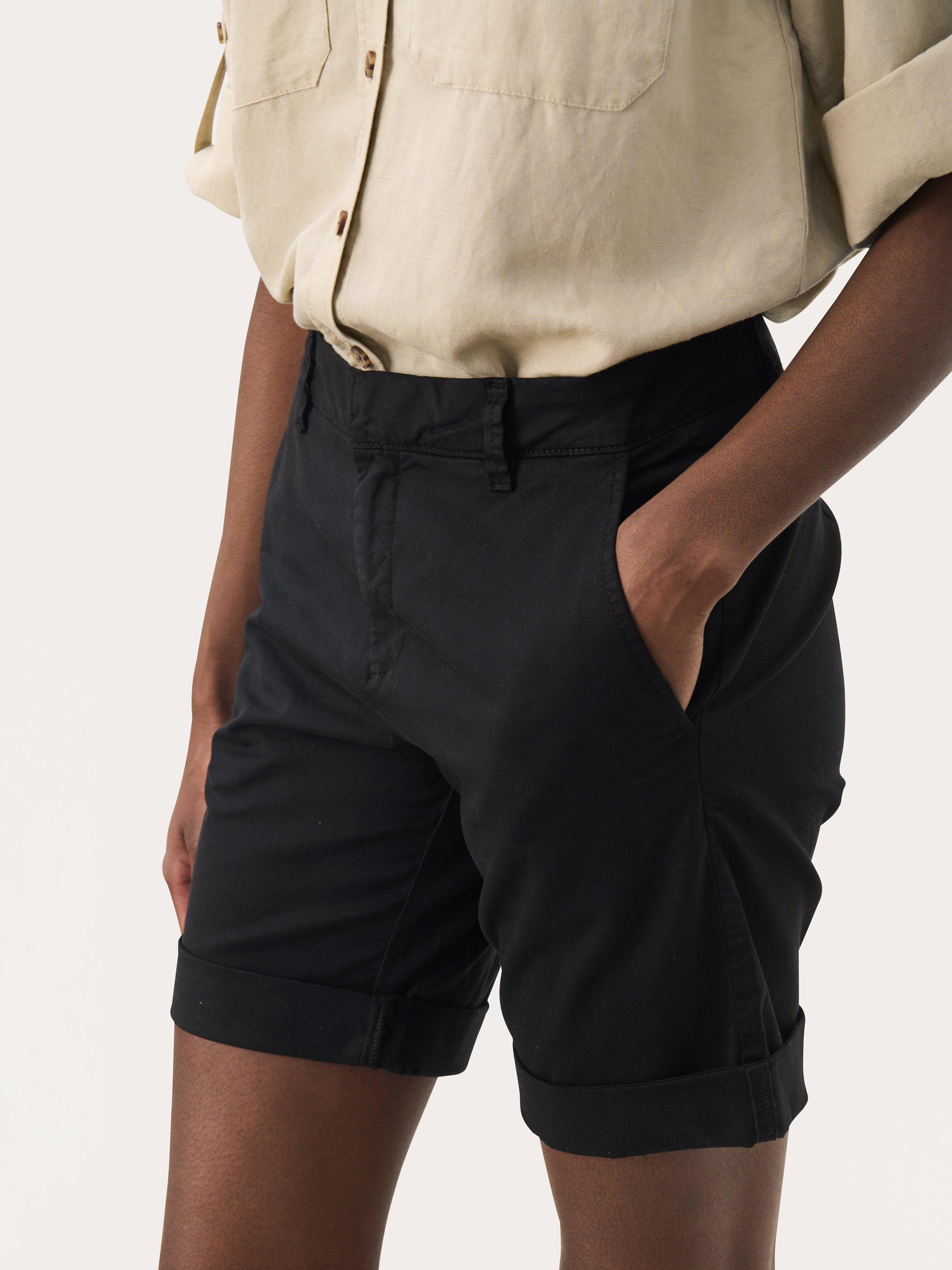 Product image 4 of 6, which shows Part Two Hanijan Rolled Hem Shorts, Black, 18