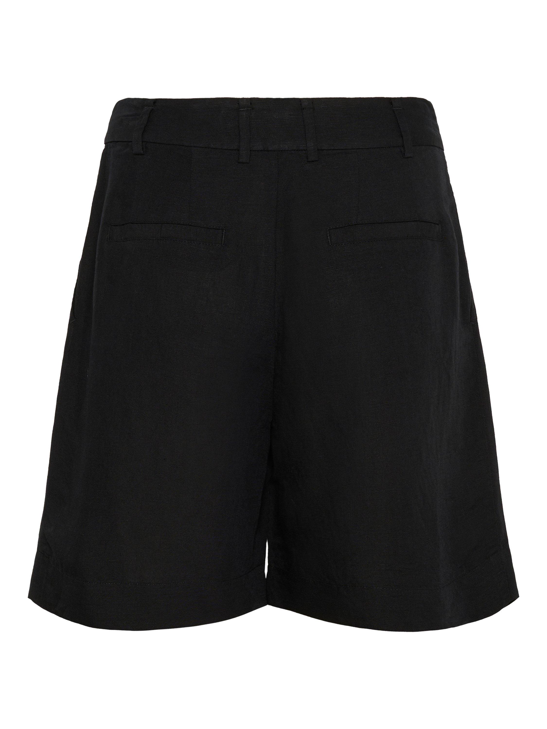 Product image 6 of 6, which shows Part Two Raine Linen Blend Shorts, Black, 8