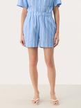 Part Two Rigge Stripe Linen Rich Shorts, Blue/White