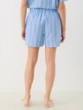 Part Two Rigge Stripe Linen Rich Shorts, Blue/White