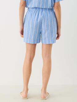 Part Two Rigge Stripe Linen Rich Shorts, Blue/White - view 2, Blue/White