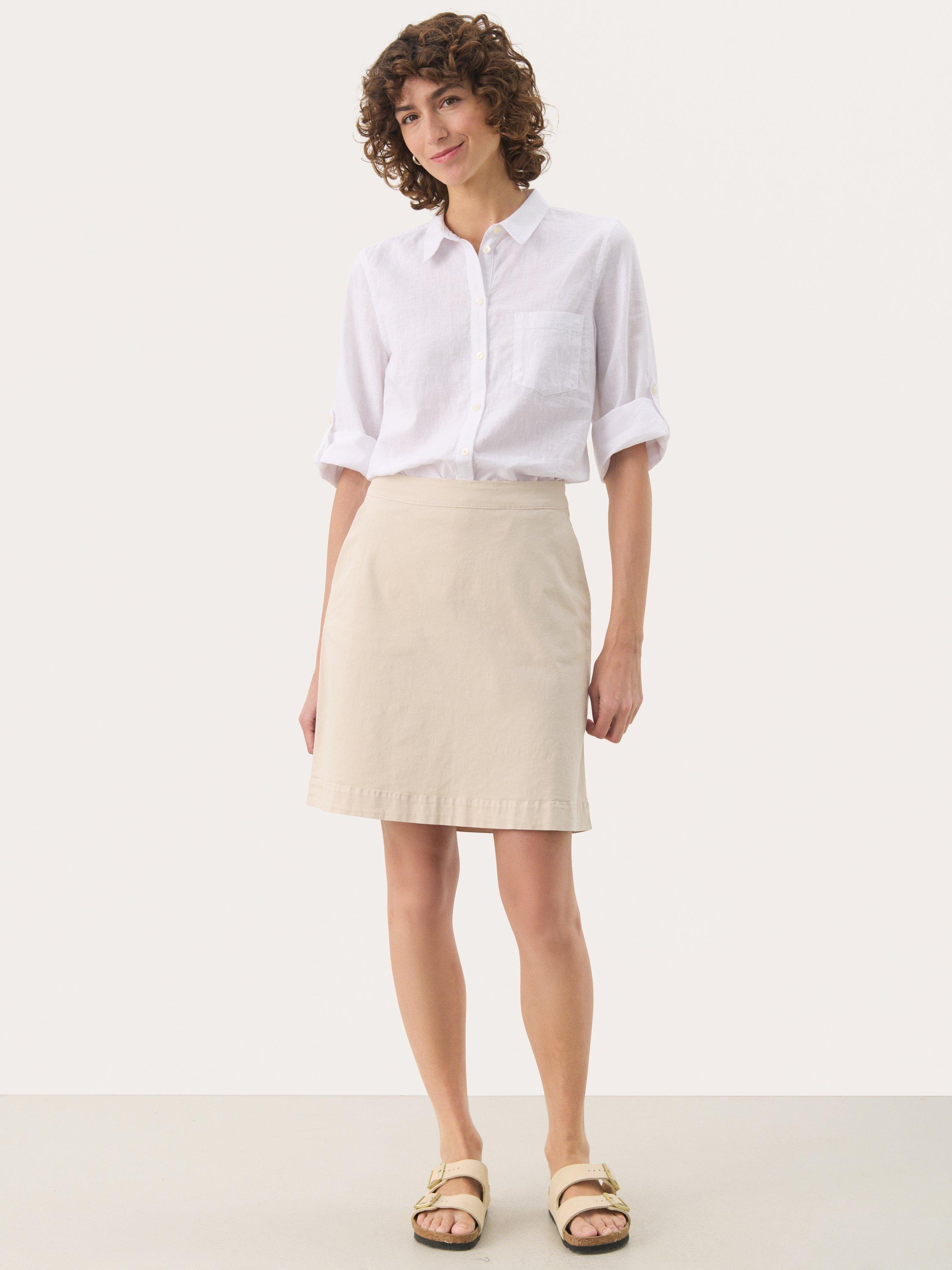 Product image 3 of 6, which shows Part Two Evensas A-Line Skirt, French Oak, 8