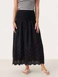 Part Two Radinka Pure Organic Cotton Broderie Anglaise Skirt, Black