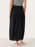 Part Two Radinka Pure Organic Cotton Broderie Anglaise Skirt, Black