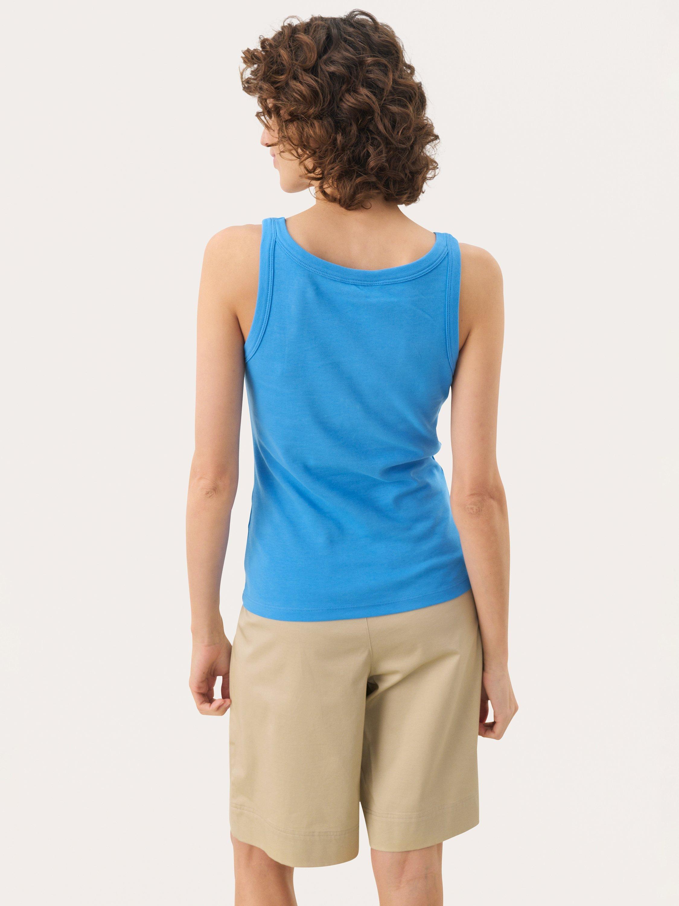 Product image 2 of 6, which shows Part Two Arvida Slim Fit Vest Top, Marina, XS