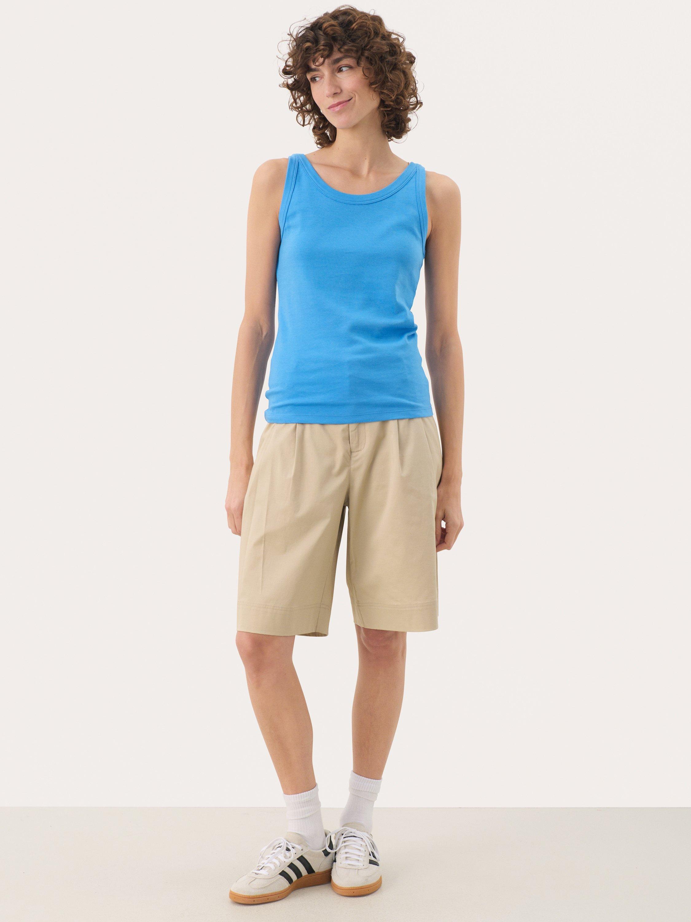 Product image 3 of 6, which shows Part Two Arvida Slim Fit Vest Top, Marina, XS