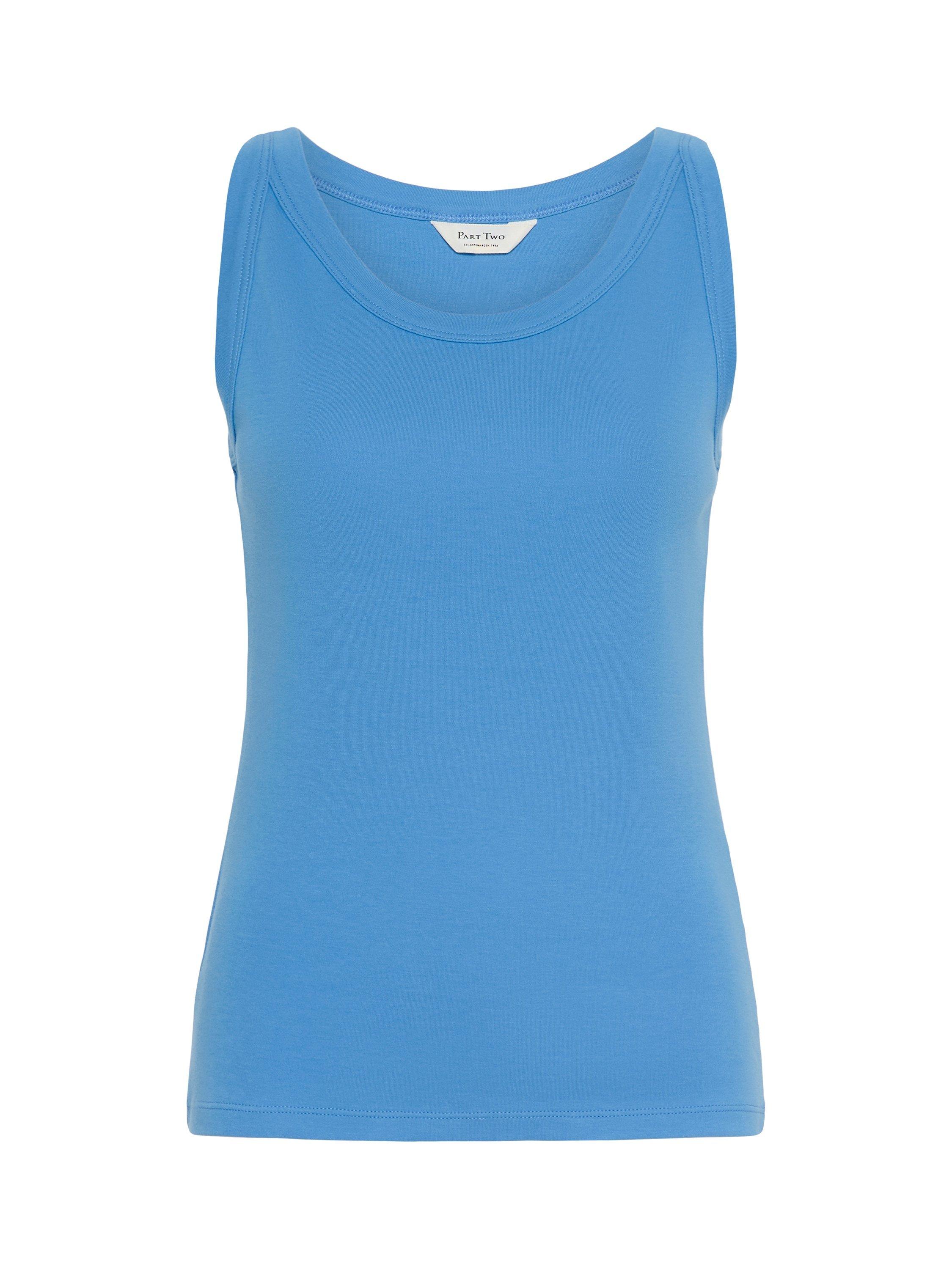 Product image 5 of 6, which shows Part Two Arvida Slim Fit Vest Top, Marina, XS