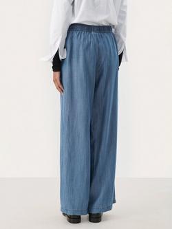 Part Two Cibell Relaxed Fit Wide Leg Trousers - view 2, Medium Blue