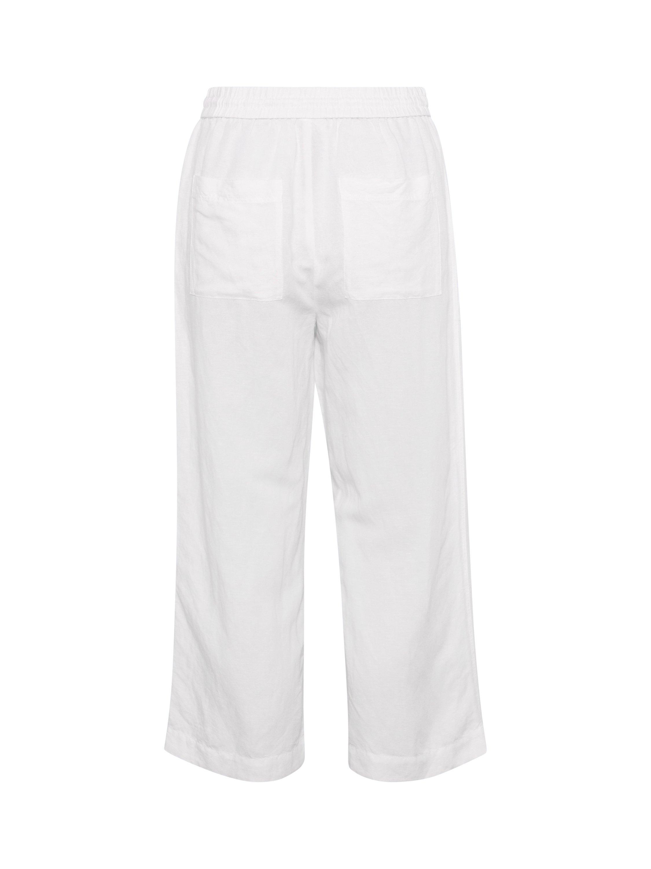 Product image 6 of 6, which shows Part Two Eniolas Linen Blend Trousers, Bright White, 8