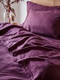 Piglet in Bed Linen Blend Flat Sheet, Berry