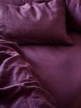 Piglet in Bed Linen Blend Fitted Sheet, Berry