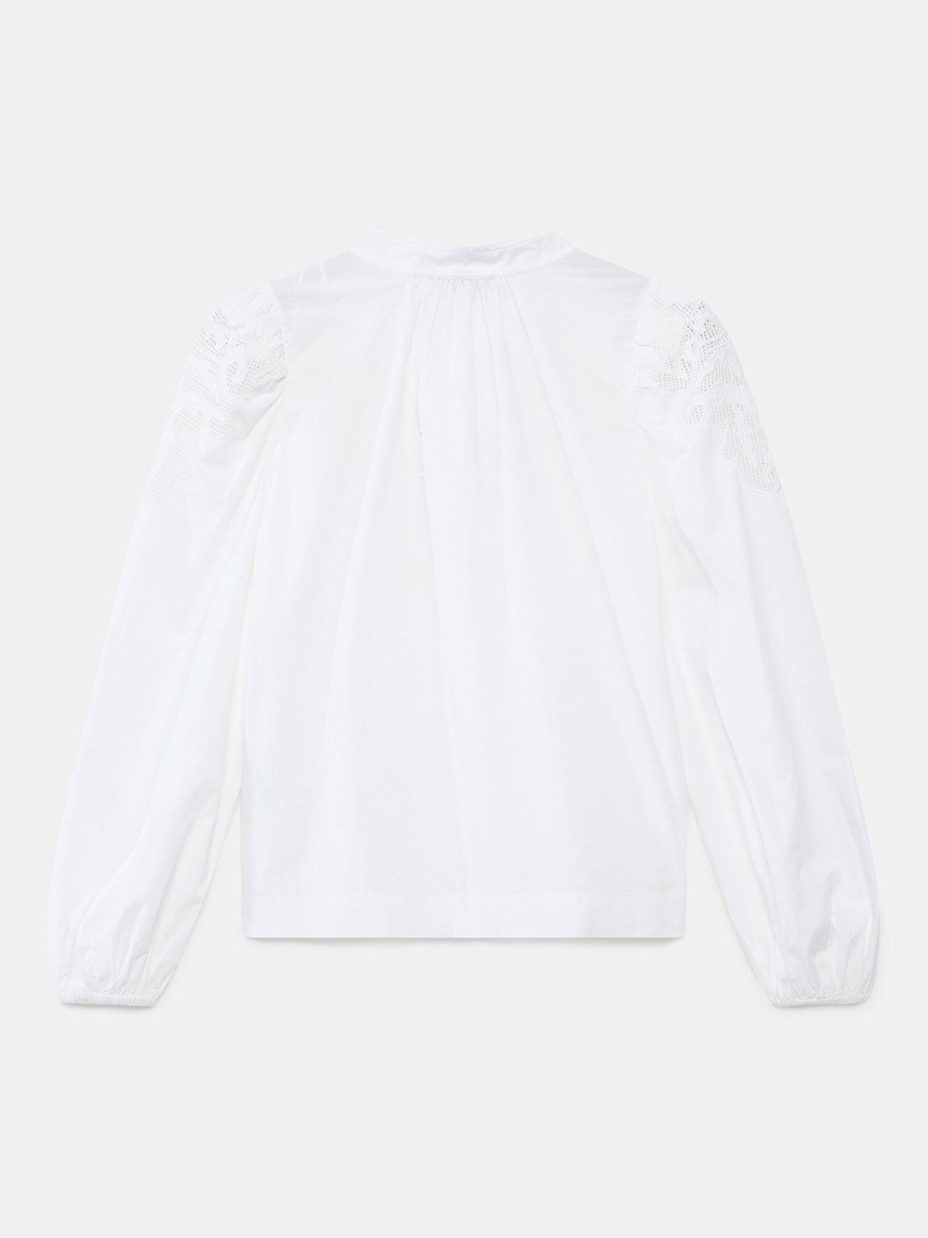 Product image 8 of 8, which shows Mint Velvet Embroidered Blouse, White Ivory, L